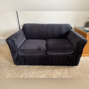 Black Loveseat Cover